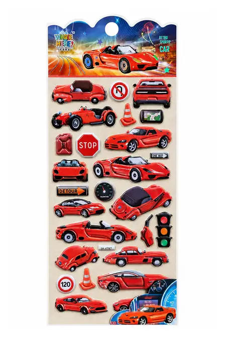 Colourful Car Sticker - Pack of 1