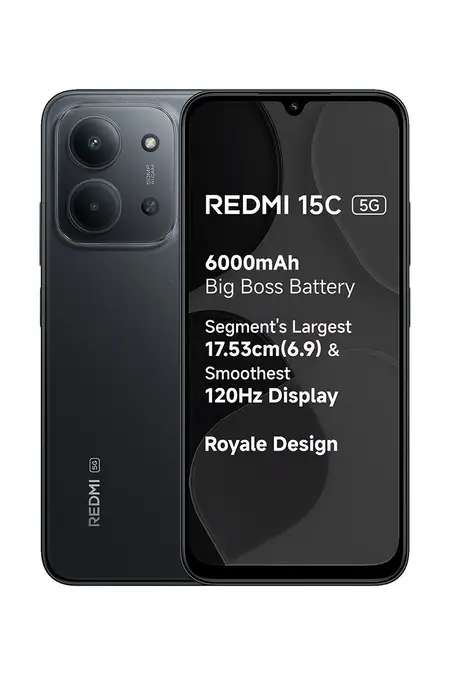 Redmi 15C (5G) 4GB + 128GB Smartphone with 6000mAh Battery, 50MP AI Dual Camera, Octa-Core Processor, Slim Body (Assorted)
