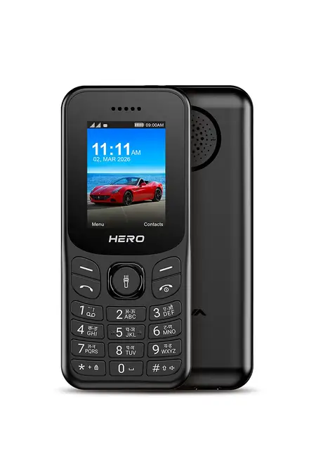 Lava Hero Shakti Dual Sim Keypad Mobile Phone with Stylish Design, Type-C Charging Port (Assorted)