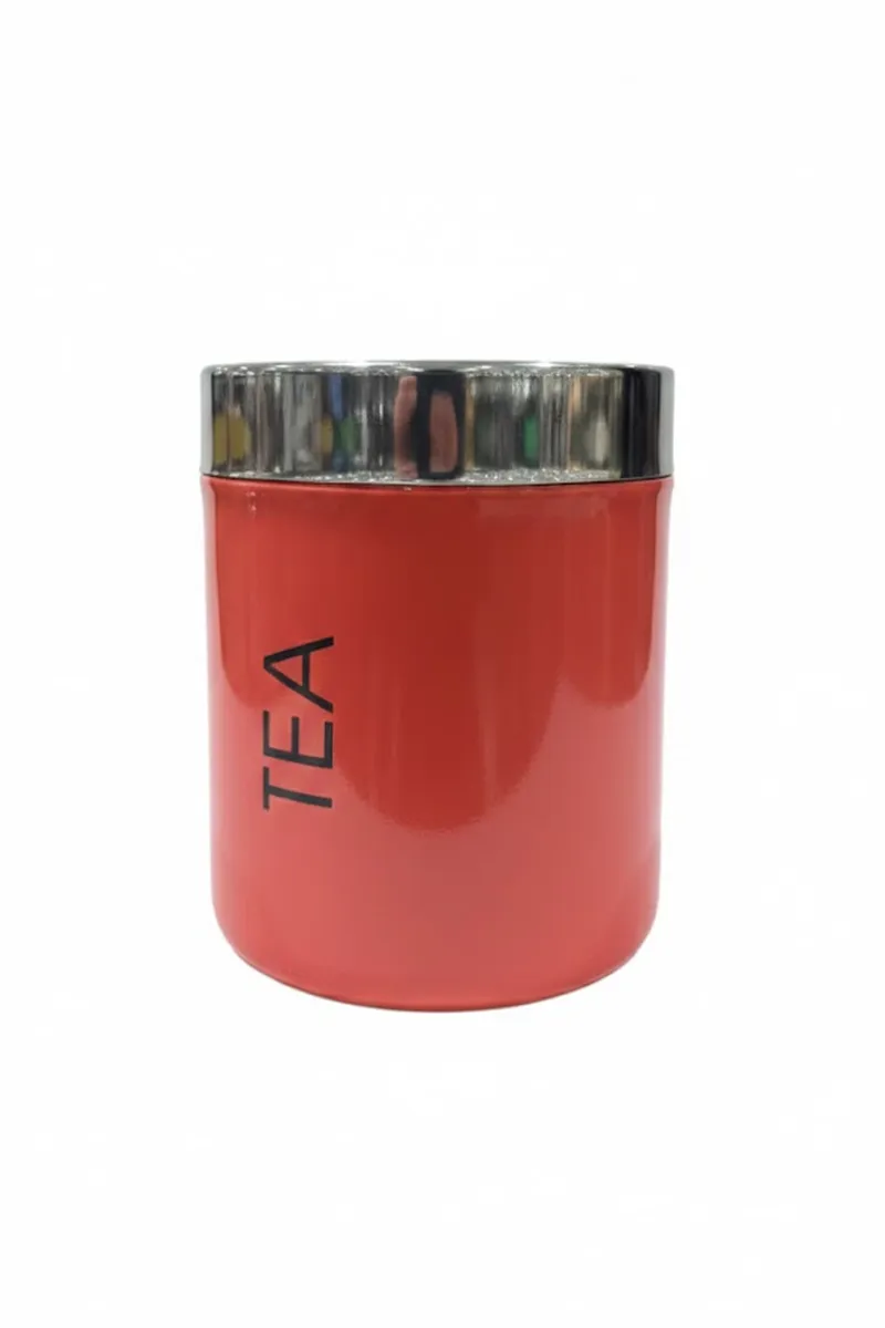 Stainless Steel Tea Container, Orange - 1pc