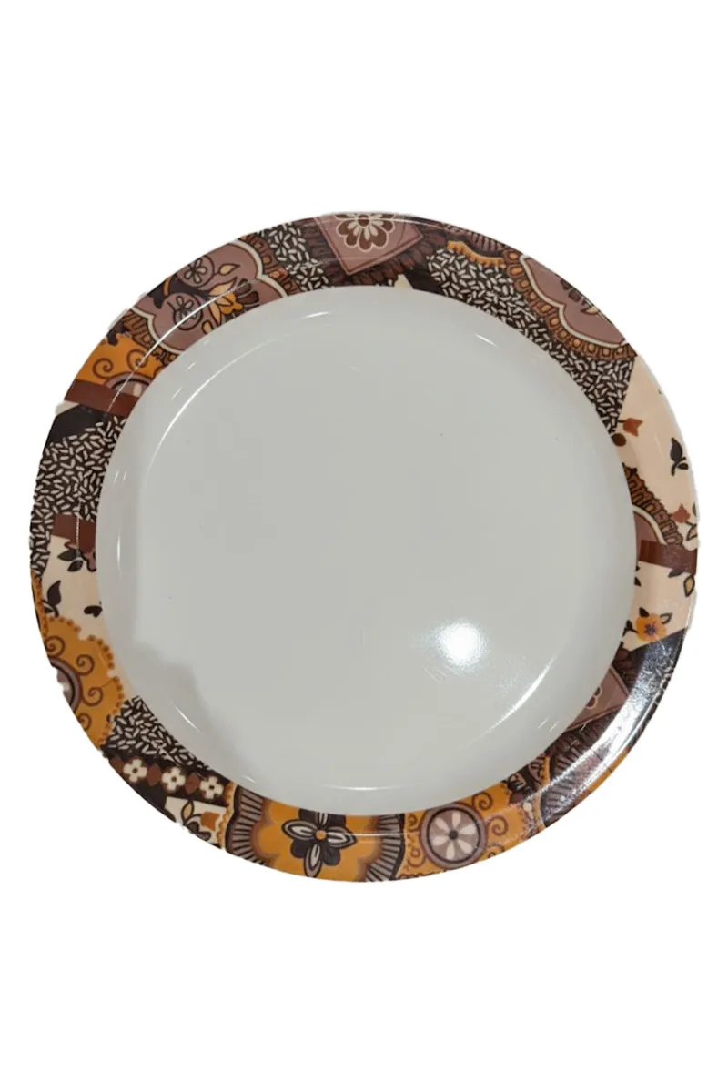 Melamine Printed Round Plate - Medium