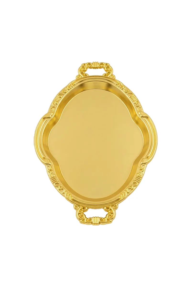 Plastic Golden Tray - Mini
