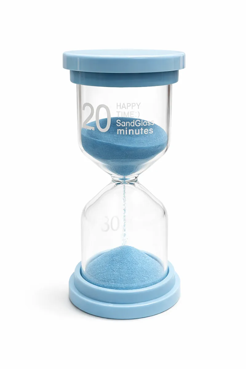 Glass & Plastic Sand Timer - 20 Minutes