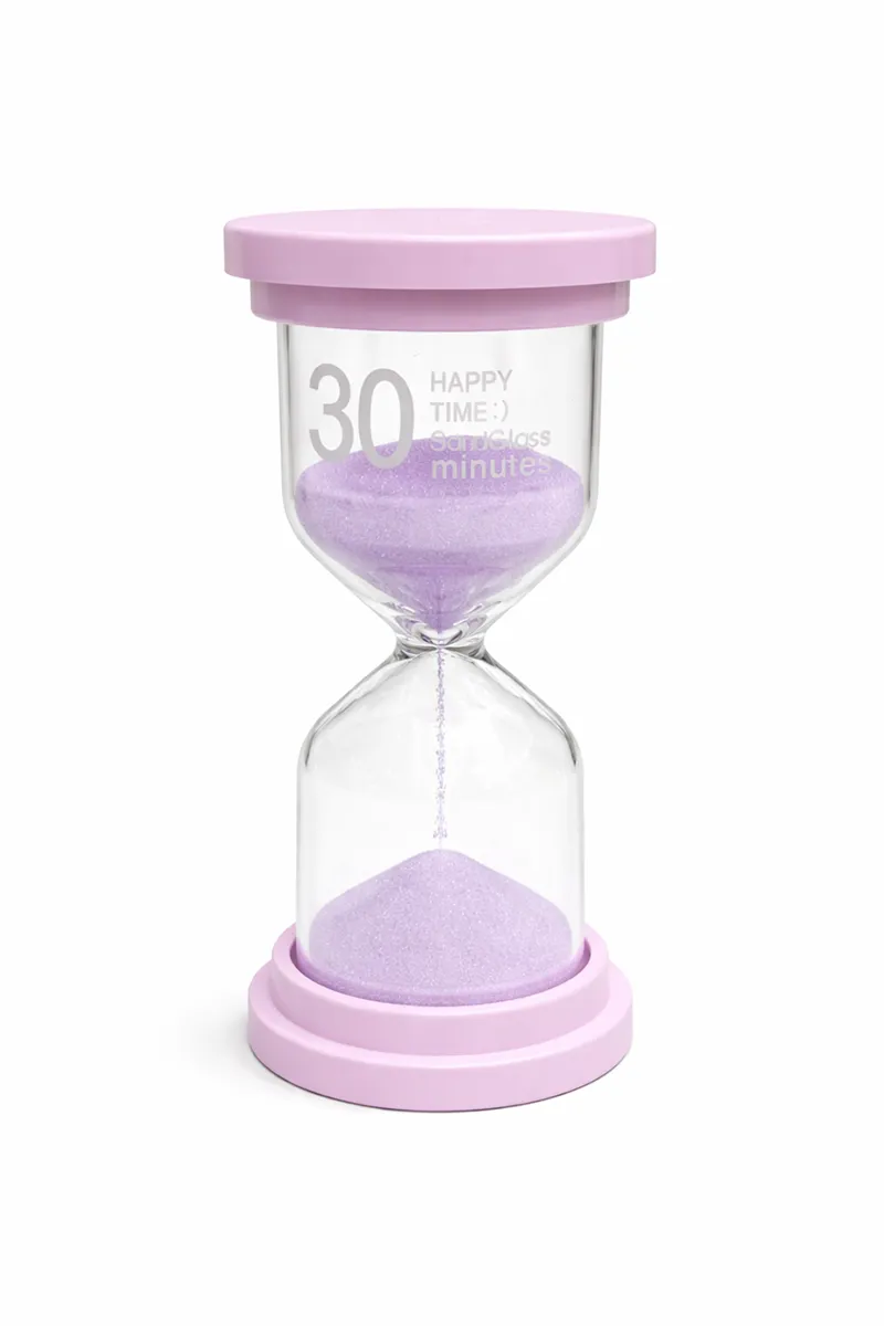 Glass & Plastic Sand Timer - 30 Minutes