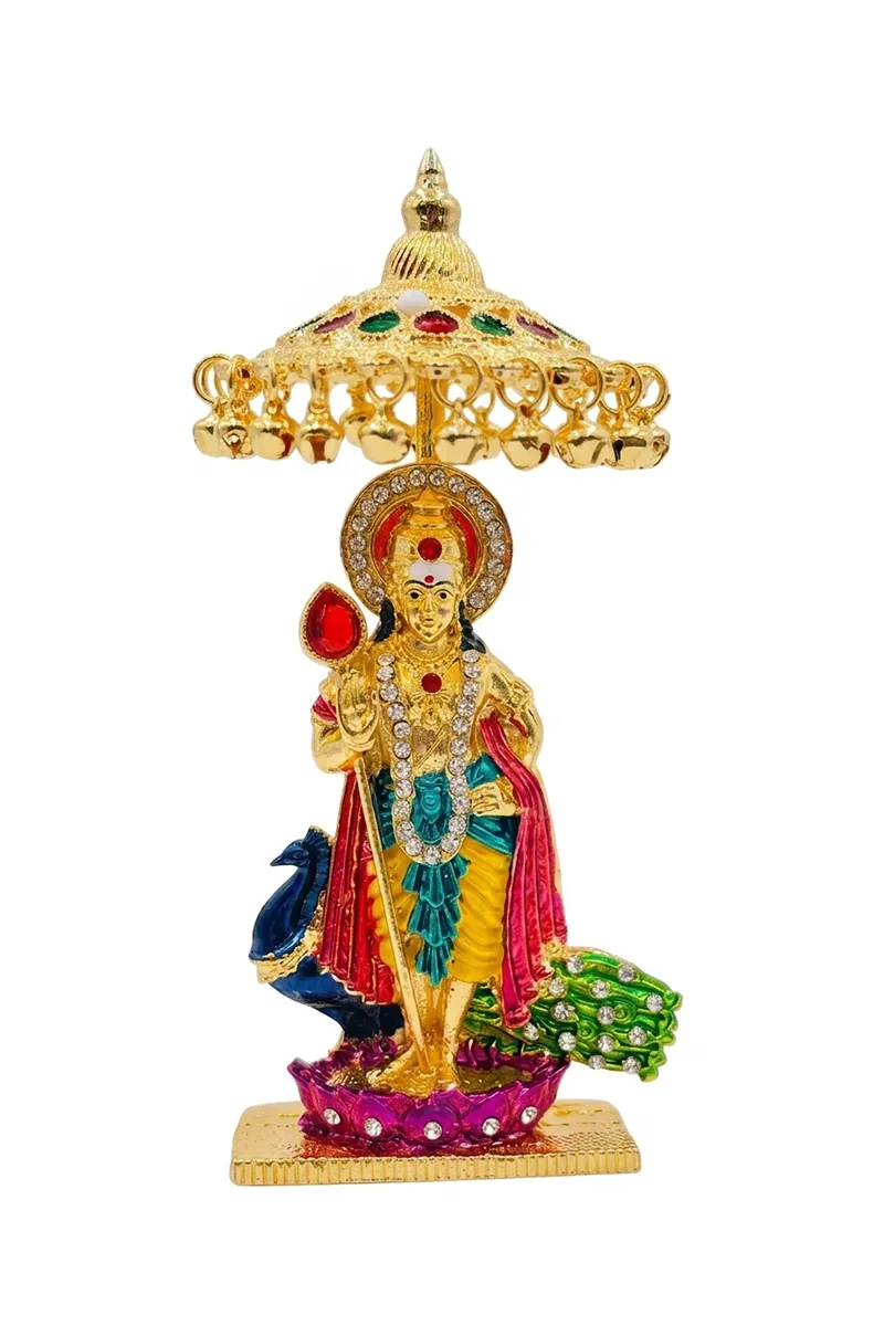 Lord Murugan Metal Idol - Small