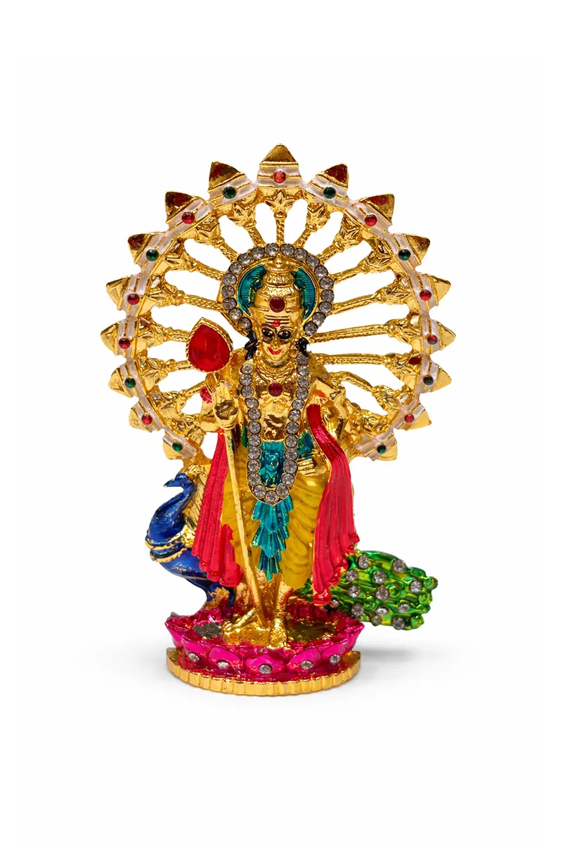 Lord Murugan Metal Idol - Small