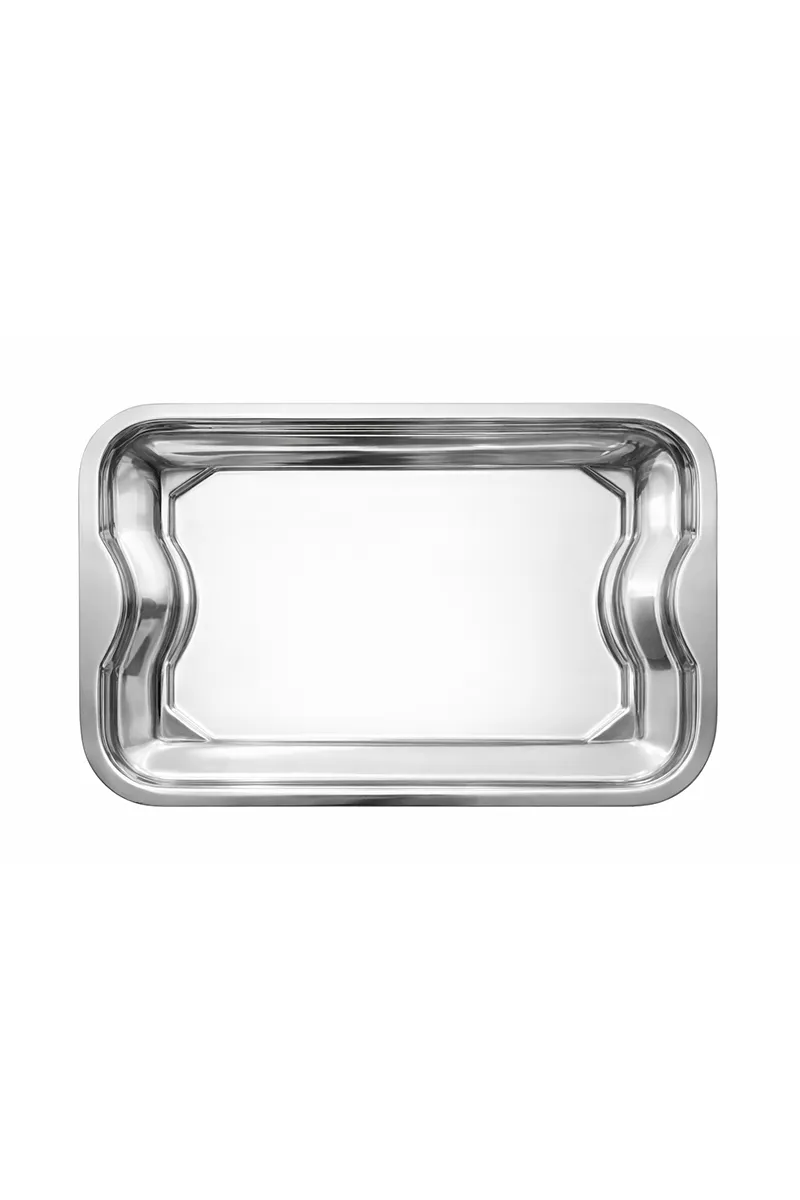 Staineless Steel Rectangle Thambulam Plate - Large