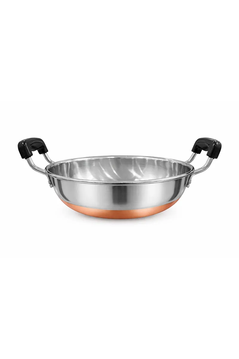 Stainless Steel Kadai with Copper Bottom - Medium