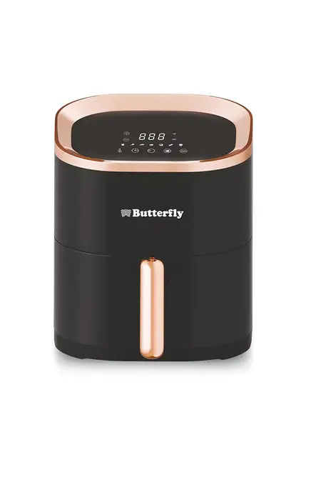 Butterfly Magnum 4.5 Ltr Airfryer with Air Circulation Technology, 7 Preset Menu, Digital Touch Display Panel (Black)