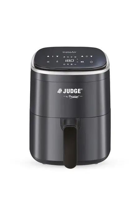 Judge by Prestige InstaAir 4 Ltr Air Fryer with Air Fry, Grill, Roast, Bake Option, 8 Preset Menu (Black)