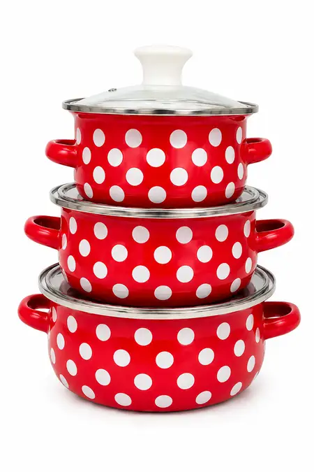 Steel Casserole Set with Glass Lid - Pack of 3