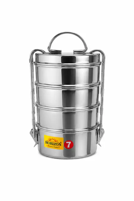Stainless Steel 4 Tier Lunch Box - Pack of 1