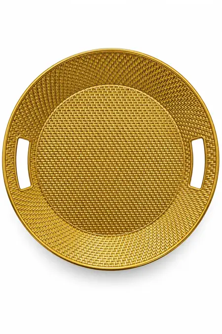 Plastic Golden Tray / Plate - Large