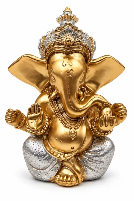 Gold Polyresin Ganesh Idol - Small