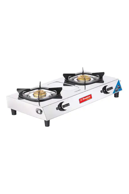 Premier Flamma 2 Burner Stainless Steel Gas Stove | Gas Cooktop (Assorted)