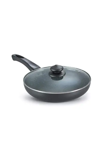 Prestige Omega Deluxe Granite Non-Stick Fry Pan with Lid - 28CM, 2.6 Ltr