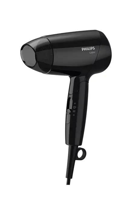 Philips BHC010/10 1200 W Hair Dryer with 3 Temperature Settings, Foldable Handle, ThermoProtect (Assorted)