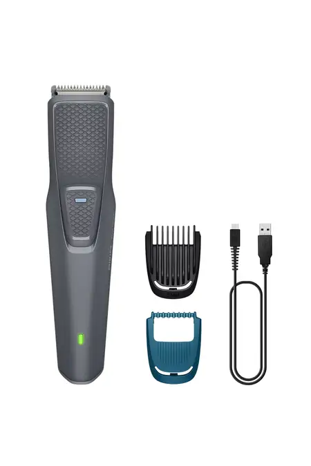 Philips BT1243/18 Beard Trimmer with Self Sharpening Blades, Skin Protect Glide Comb (Assorted)