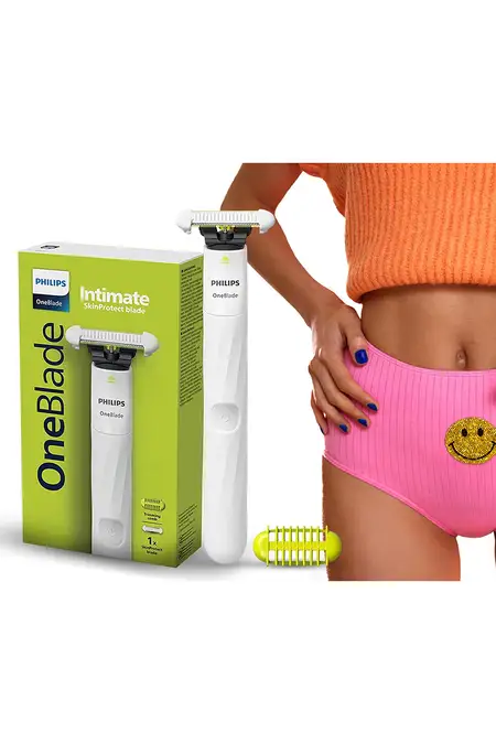 Philips QP1924/20 OneBlade Intimate 2-in-1 Trimmer for Woman | Bikini, Underarm, Private Part, Body Trimmer (Assorted)
