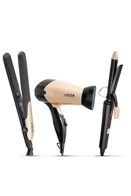 Vega VHSS-03 3-in-1 Miss Versatile Styling Set Straightener, Curler & Dryerfor Women (Assorted)
