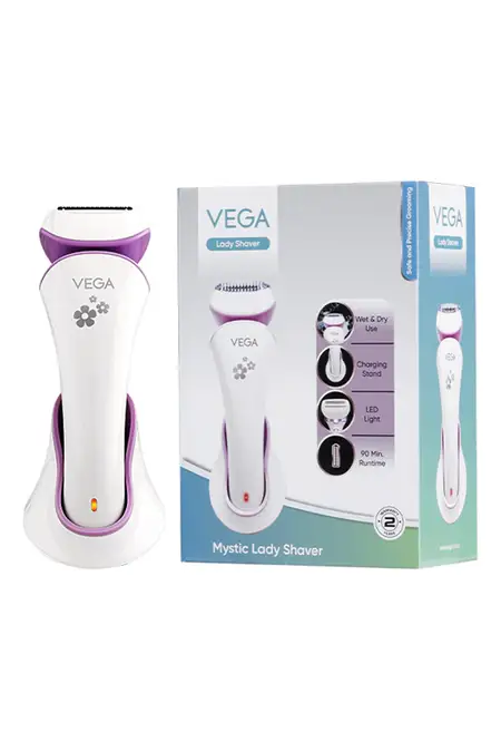 Vega VHLS-02 Mystic Lady Shaver for Women with Charging Stand, Cord & Cordless Use (Assorted)