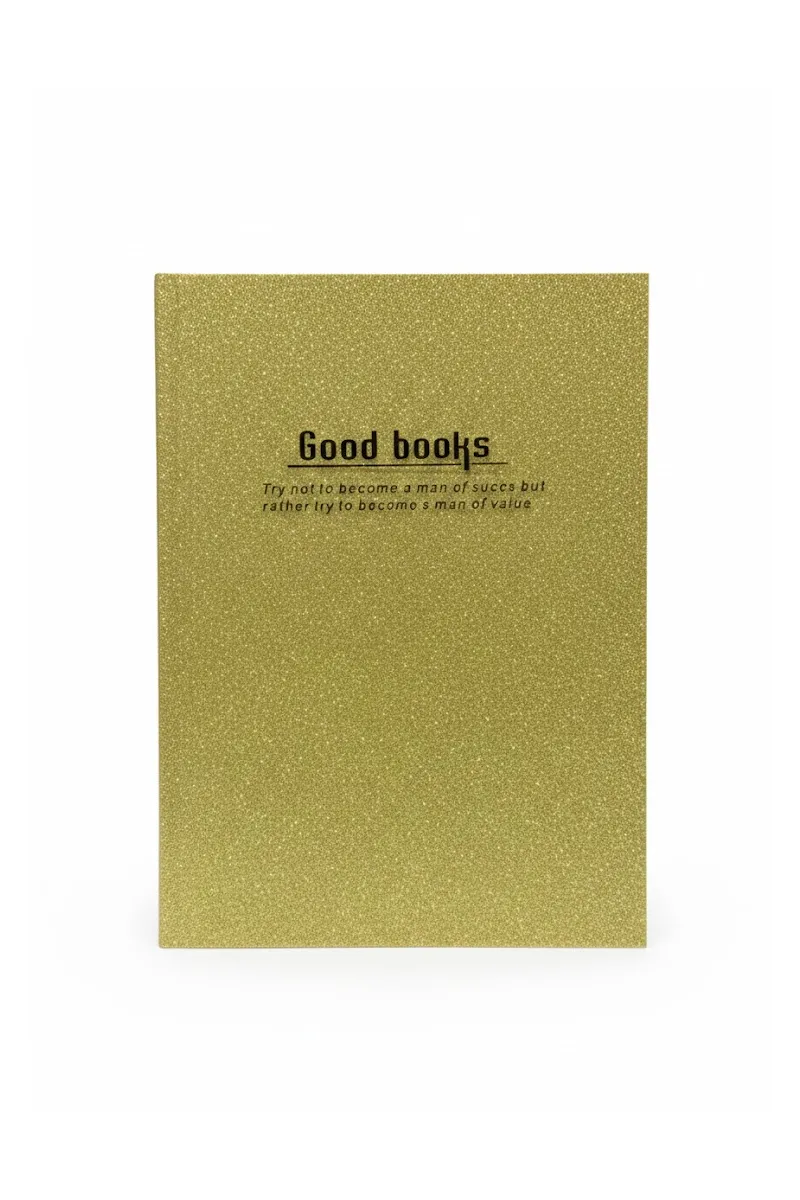 Gold Powder Glued Cover Notebook - 56 Pages