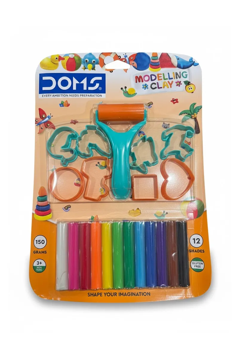 Doms Glueten Free Modeling Clay with Shape Toy - 12 Shades