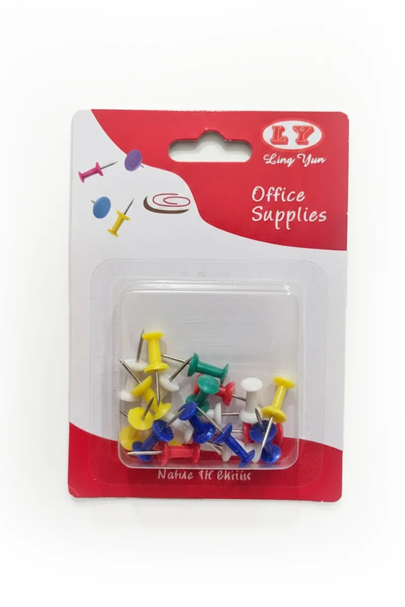 Multicolour Push Pin Box - 18pc - PORUR POST0147PUSHPIN