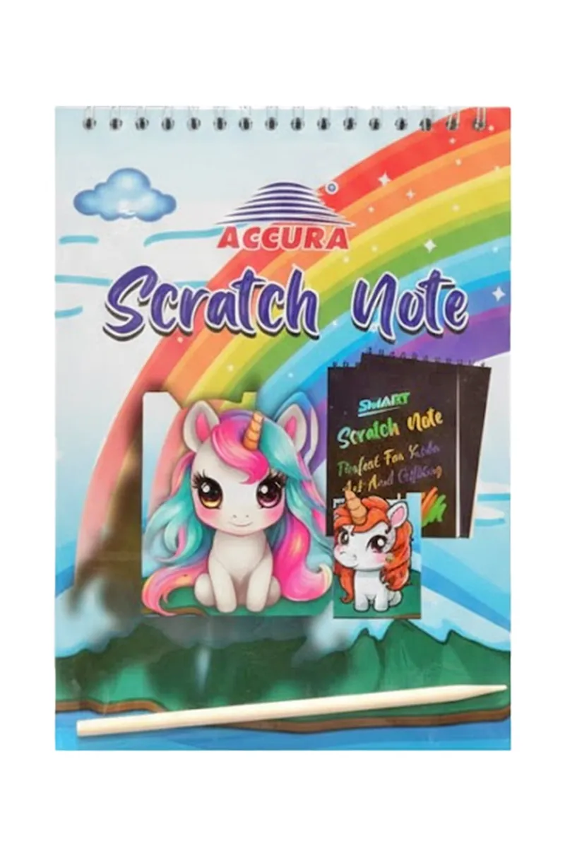 Rainbow Black Scratch Book for Kids - 1pc