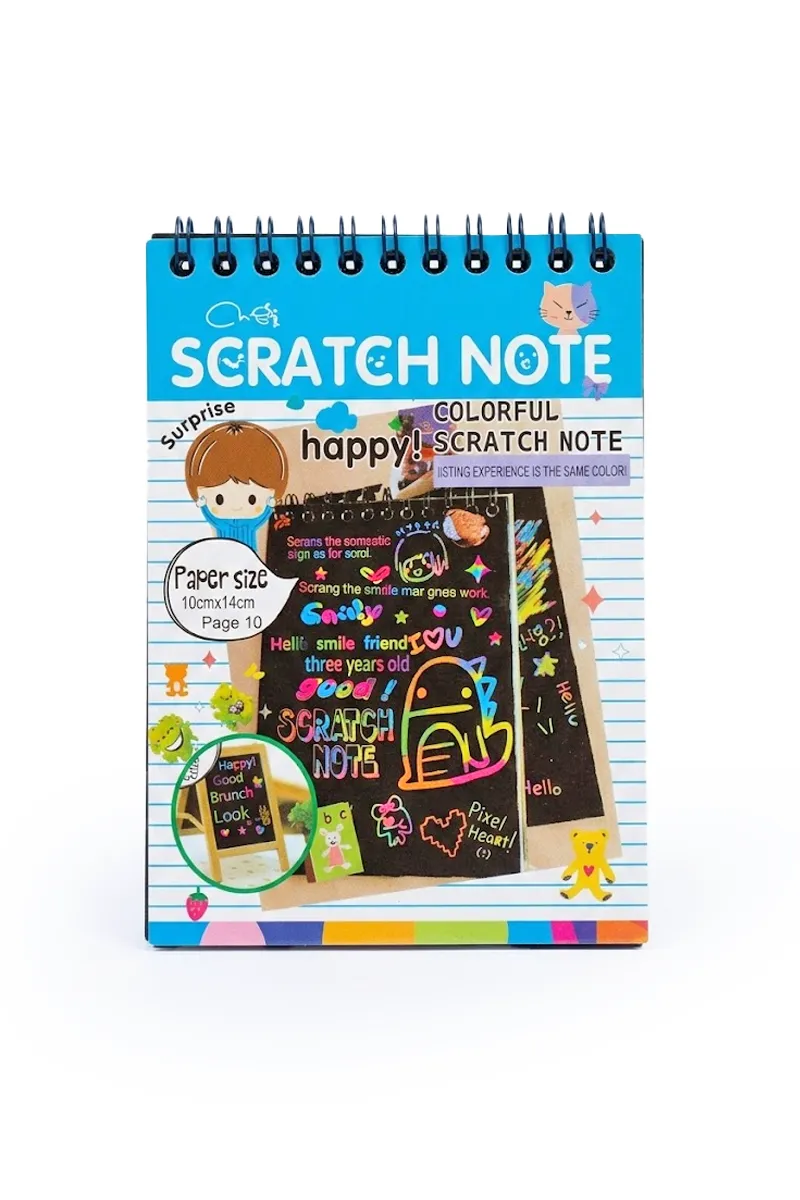 Scratch Note with Wooden Stick - 10 Pages