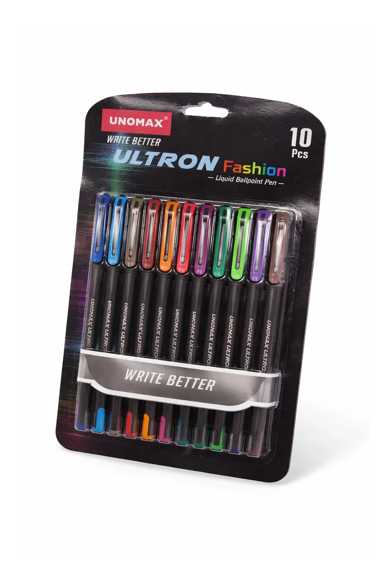Unomax Ultron Fashion Ballpoint Pen - Pack of 10