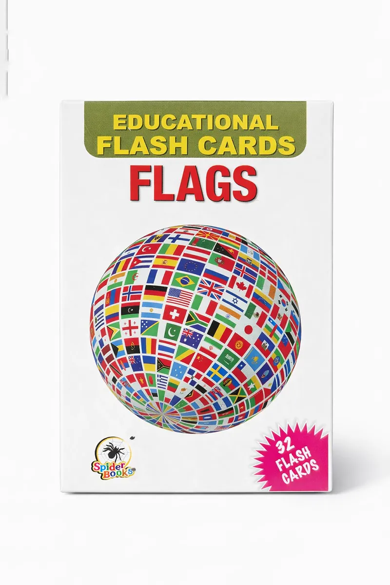 Educational Flash Cards Flags - 32 Cards