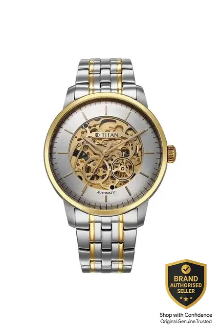 Titan Golden Heart Skeletal Automatic Analog Watch for Men