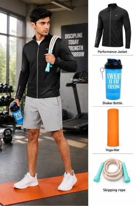 Men's Fitness Gear Combo – Pack of 4