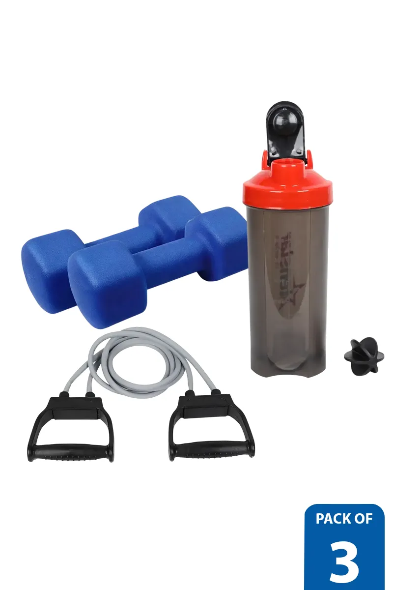 Daily Fitness Essentials Kit for Men & Women – Pack of 3