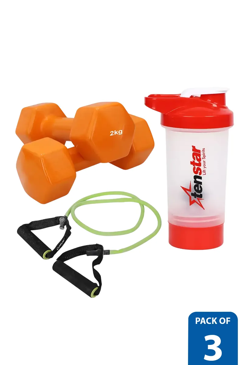 Daily Fitness Essentials Kit for Men & Women – Pack of 3
