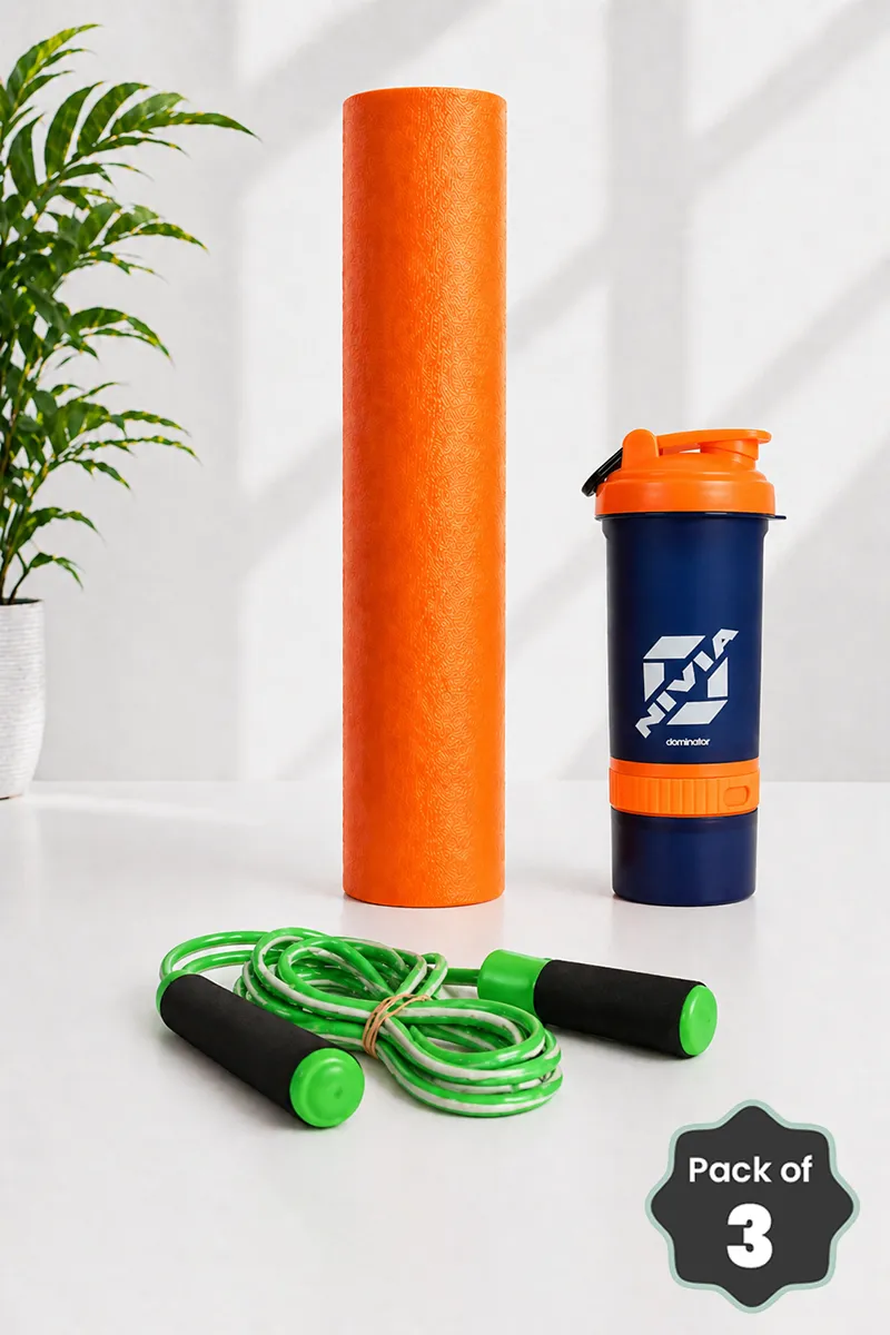 Home Gym Essentials Kit for Men & Women - Combo - Set of 3
