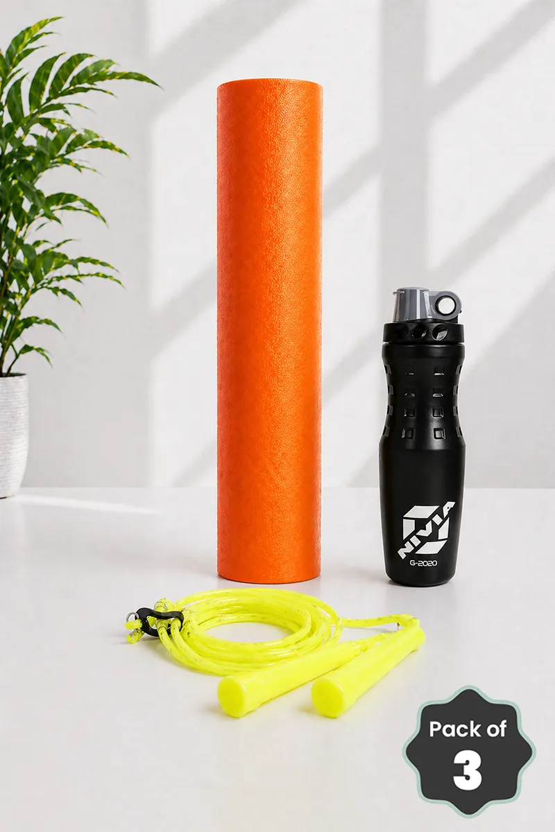 Home Gym Essentials Kit for Men & Women - Combo - Set of 3