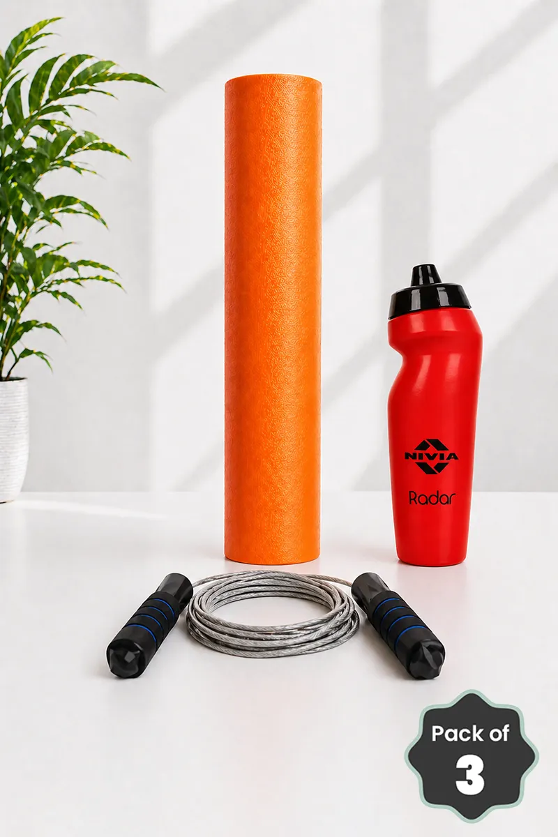 Home Gym Essentials Kit for Men & Women - Combo - Set of 3