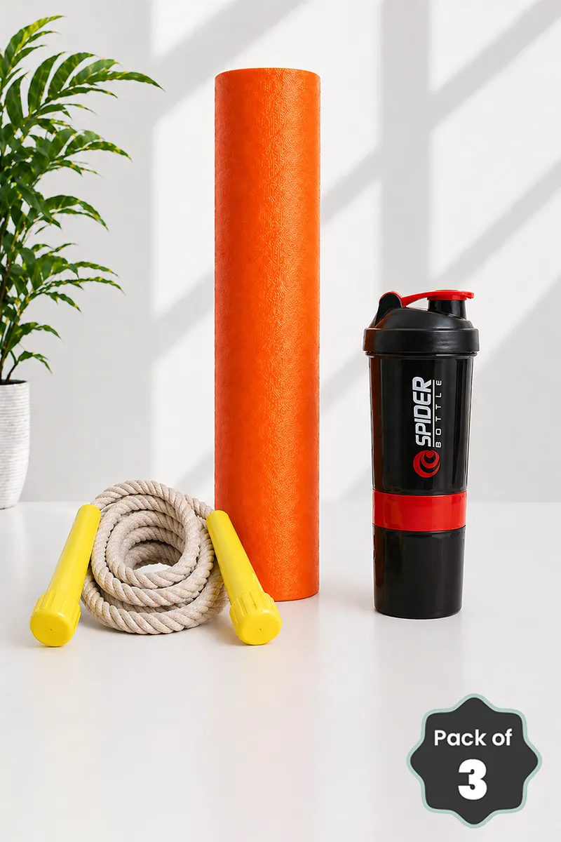 Home Gym Essentials Kit for Men & Women - Combo - Set of 3