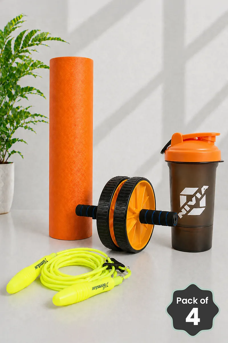 4-in-1 Fitness Combo Set for Men & Women Combo - Set of 4