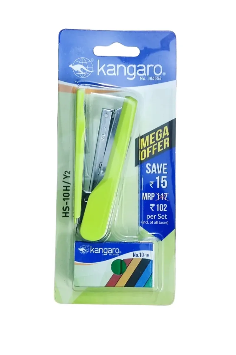 Kangaro HS - 10H/Y2 Stapler with Staples - Pack of 1