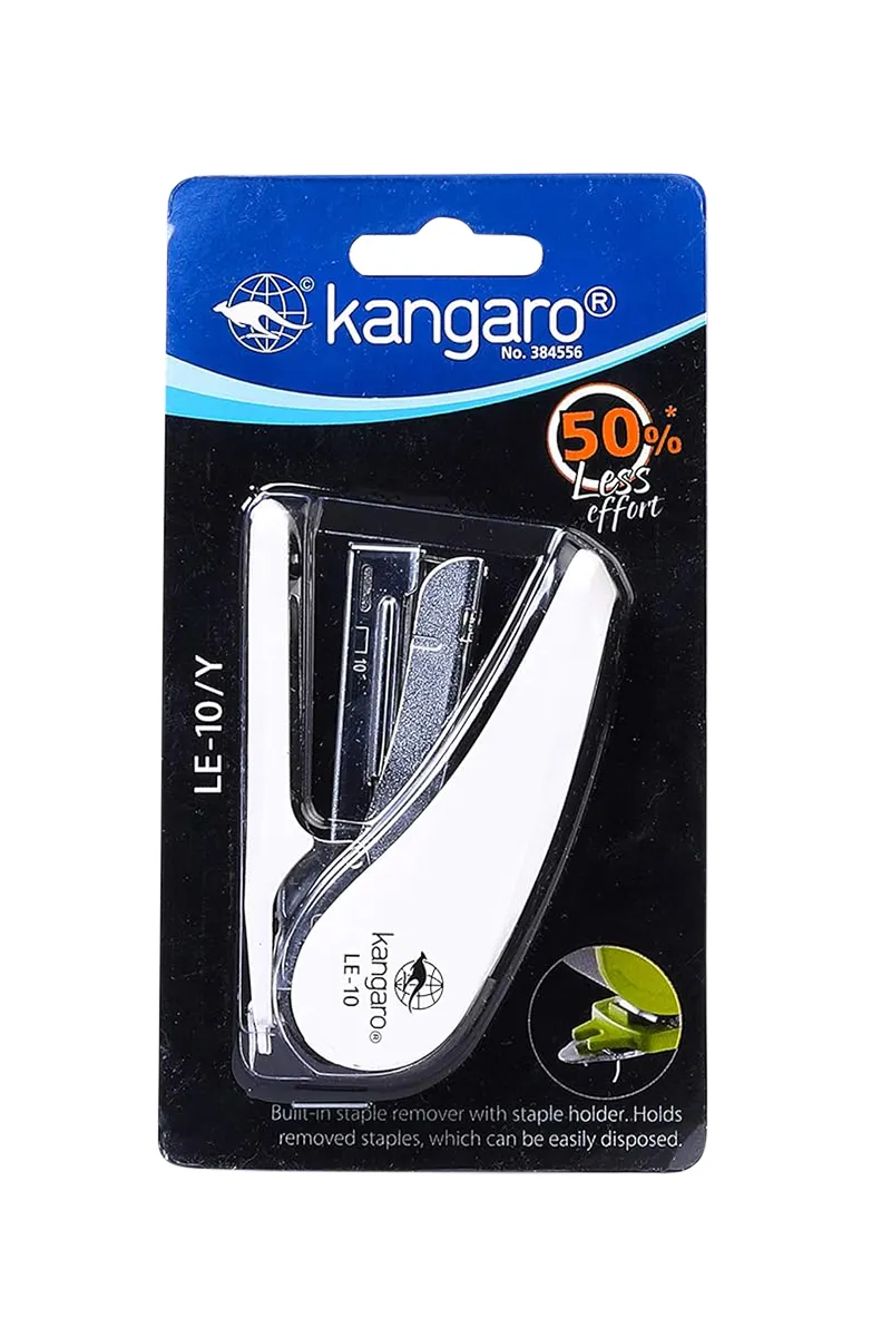 Kangaro LE-10/Y Stapler, White - Pack of 1