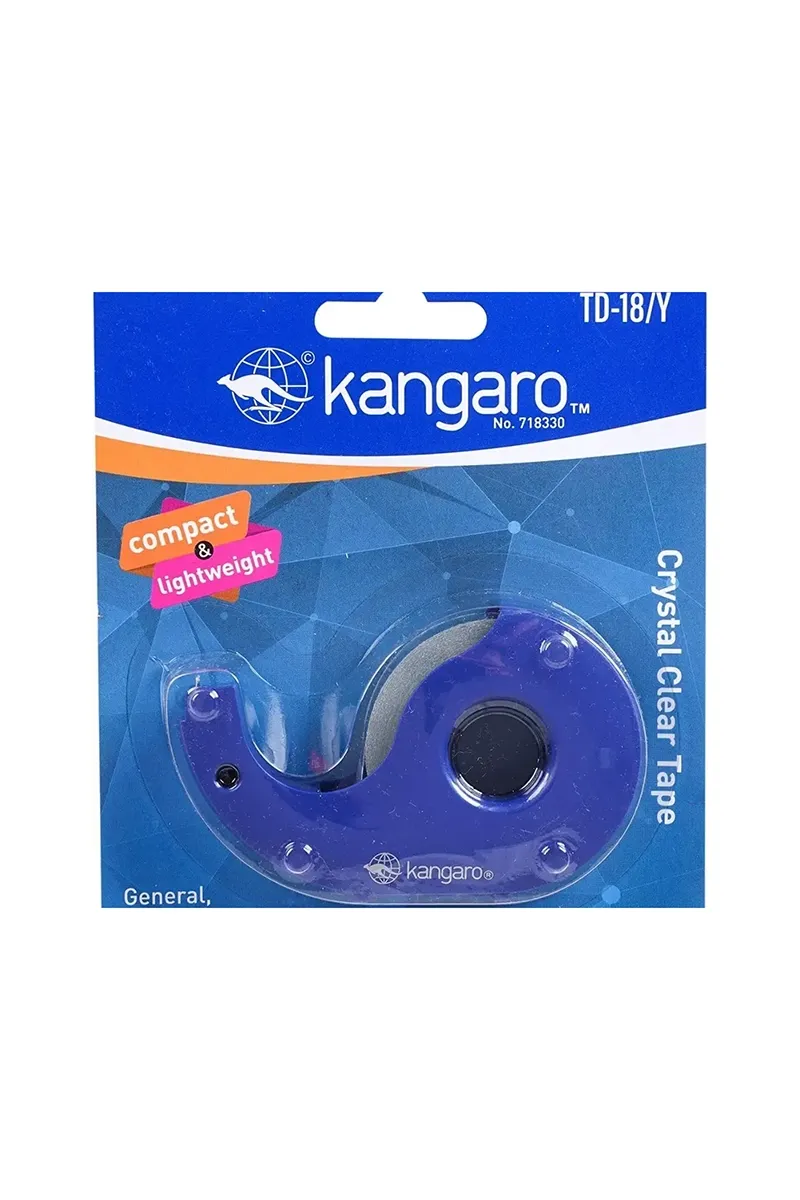 Kangaro Crystal Clear Tape Dispenser - Pack of 1