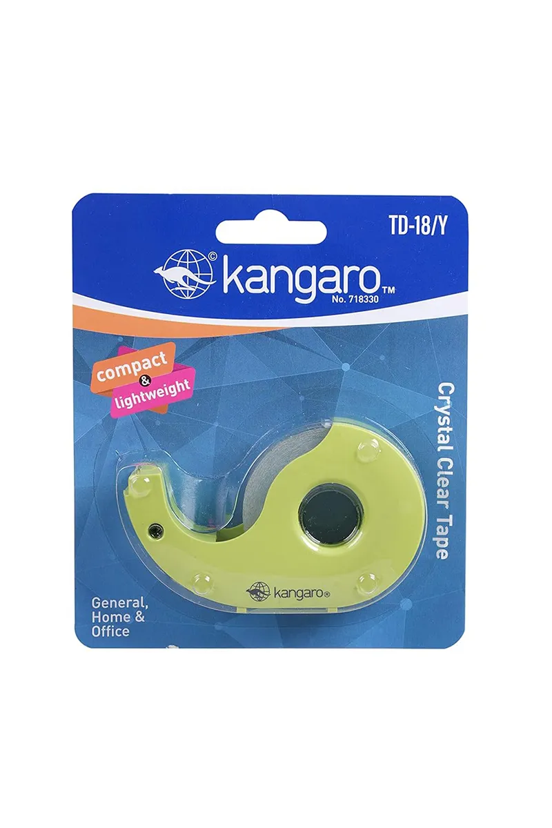 Kangaro Crystal Clear Tape Dispenser - Pack of 1