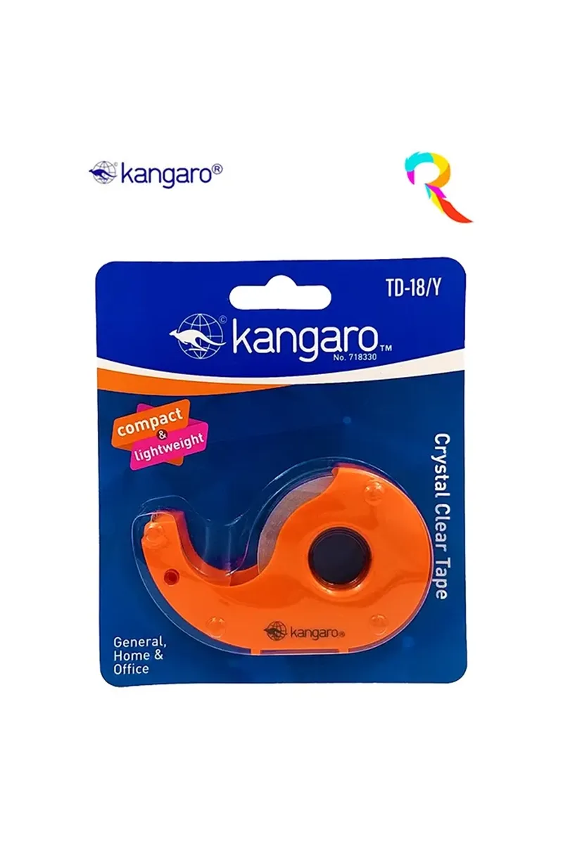 Kangaro Crystal Clear Tape Dispenser - Pack of 1