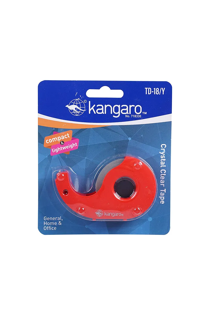 Kangaro Crystal Clear Tape Dispenser - Pack of 1