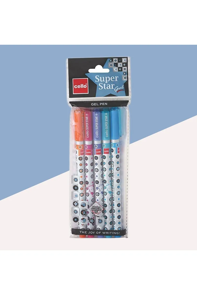 Cello Super Star Gel Pen - Pack of 5