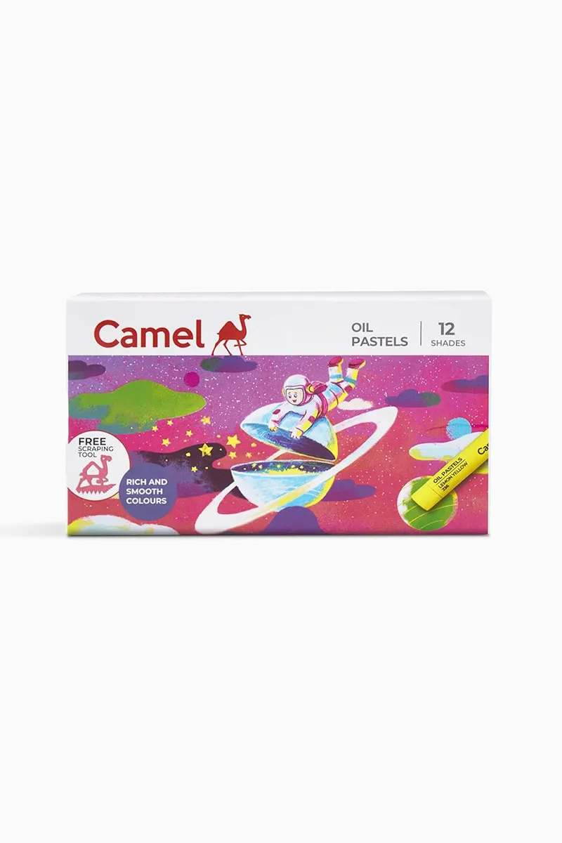 Camel Oil Pastels with Scraping Tool - 12 Shades