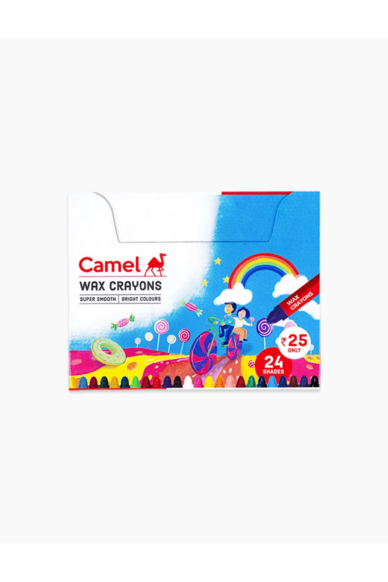 Camel Super Smooth Wax Crayons - 24 Shades